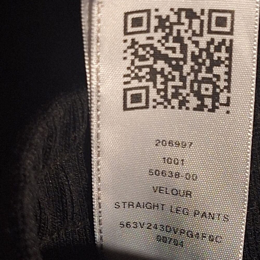 TRUE RELIGION-Velour Women XS Joggers-Black Velvet Sweatpants-Straight Leg - Picture 6 of 11